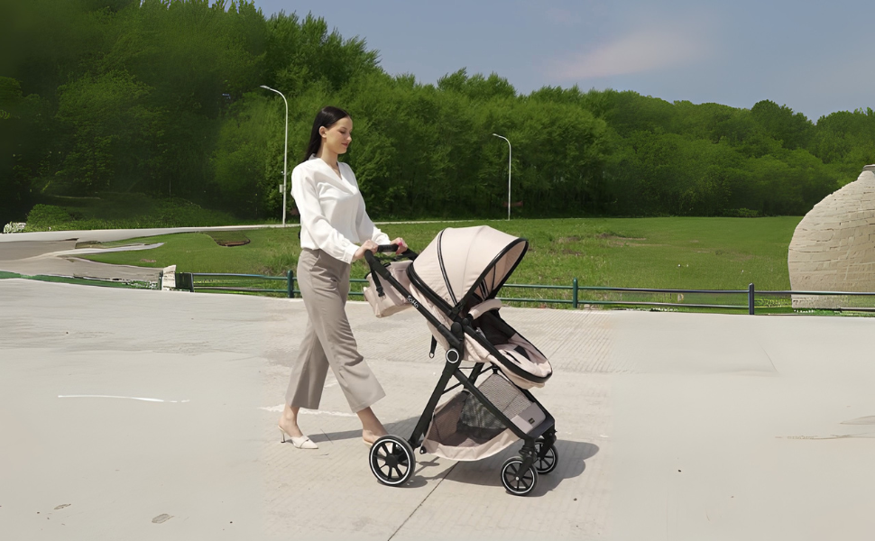 GaGaDumi Soho 3-in-1 travel system pushchair with carrycot and i-Size car seat